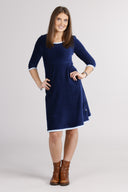 Nille navy blue baby corduroy dress
