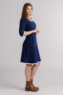 Nille navy blue baby corduroy dress