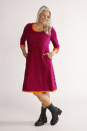 Nille dress in pink and orange