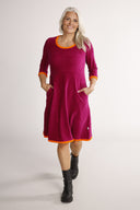 Nille dress in pink and orange