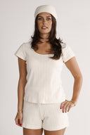 Odel cream-colored shawl