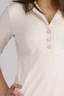 Olaug cream-colored short dress