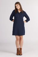 Olaug navy blue short dress