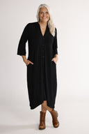 Olava black viscose dress