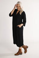 Olava black viscose dress