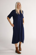 Olava blue viscose dress