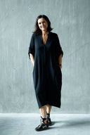 Olava black viscose dress