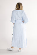 Olga sky-blue linen dress