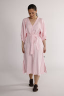 Olga light pink linen dress