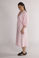Olga light pink linen dress
