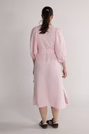 Olga light pink linen dress