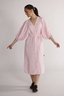 Olga light pink linen dress