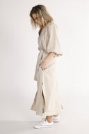 Olga natural linen dress