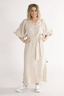 Olga natural linen dress