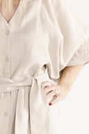 Olga natural linen dress