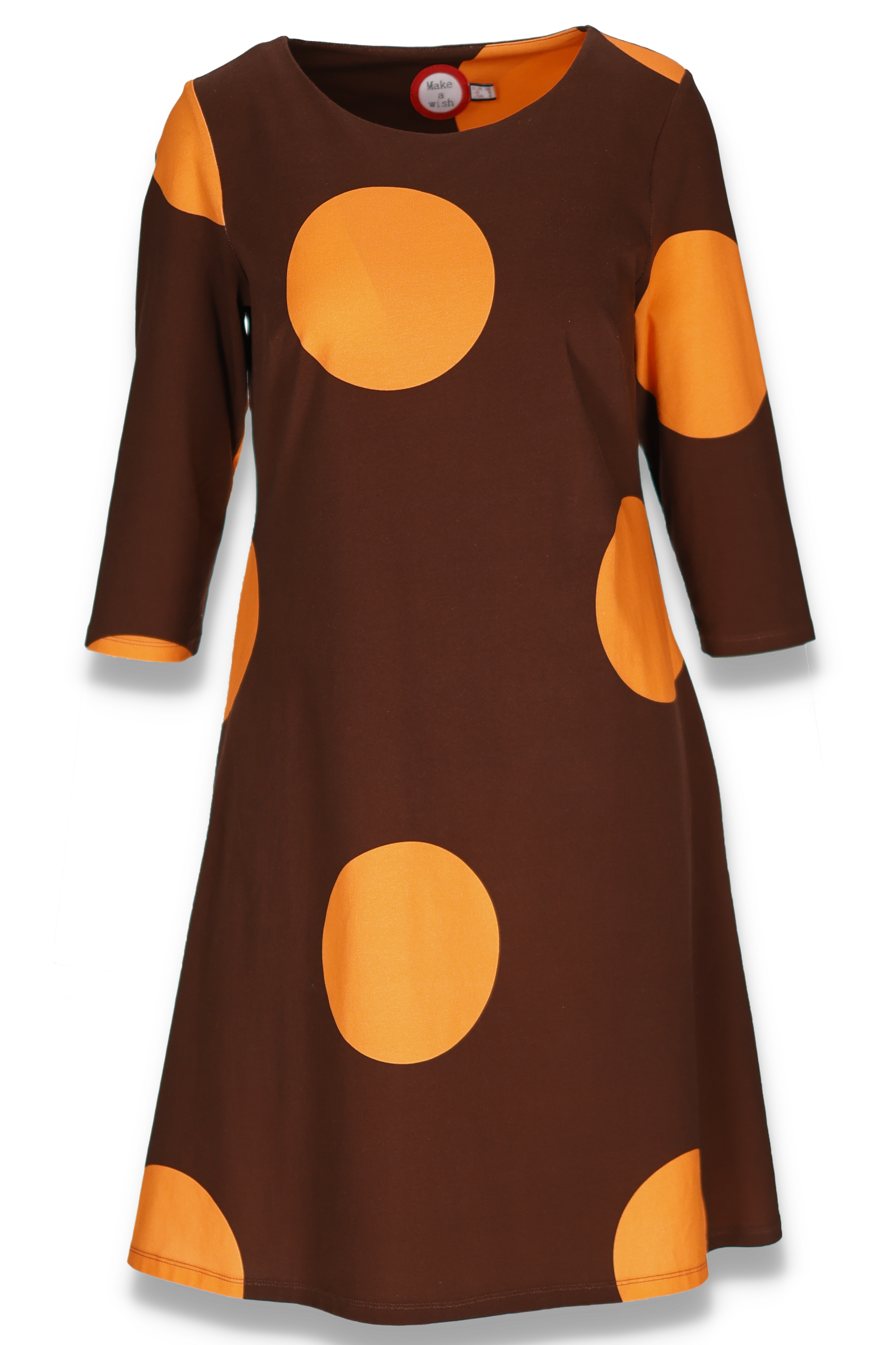 orange and brown dress Orange Cocktail Dress with Vintage Beads 6