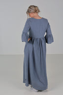 India jeansblue melange boho chic kjole