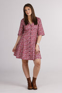 Pandora fuchsia red dress