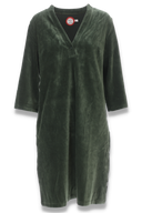 Petra combo green velvet dress