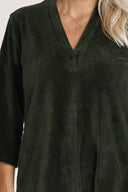 Petra combo green velvet dress