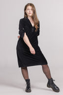 Petra black velvet dress