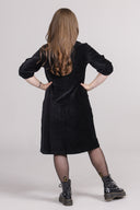 Petra black velvet dress
