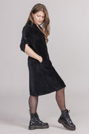 Petra black velvet dress