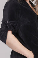 Petra black velvet dress