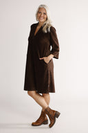 Petra Brown Velvet Dress