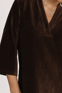 Petra Brown Velvet Dress