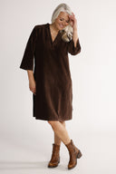 Petra Brown Velvet Dress