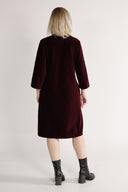 Petra burgundy velvet dress
