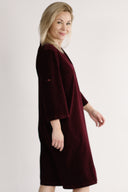 Petra burgundy velvet dress