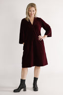Petra burgundy velvet dress