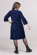 Petra navy blue velvet dress