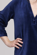 Petra navy blue velvet dress