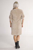 Petra beige velvet dress