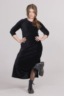 Pippi black baby corduroy dress