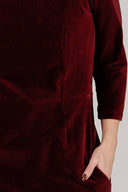 Annelise burgundy babycord dress