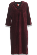 Regine Burgundy Velvet Dress
