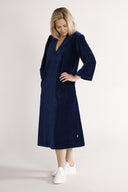 Regine navy blue velvet dress