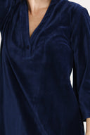 Regine navy blue velvet dress