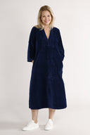 Regine navy blue velvet dress