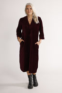 Regine Burgundy Velvet Dress
