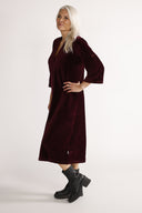 Regine Burgundy Velvet Dress