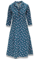 Samsaya petrol and pink dress