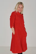 Sanna red velvet dress