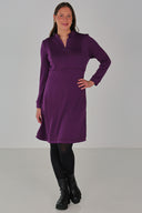 Speech purple wool dress