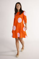 Tara orange and pink dress