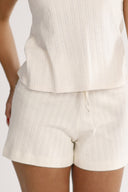 Tori cream-colored shorts
